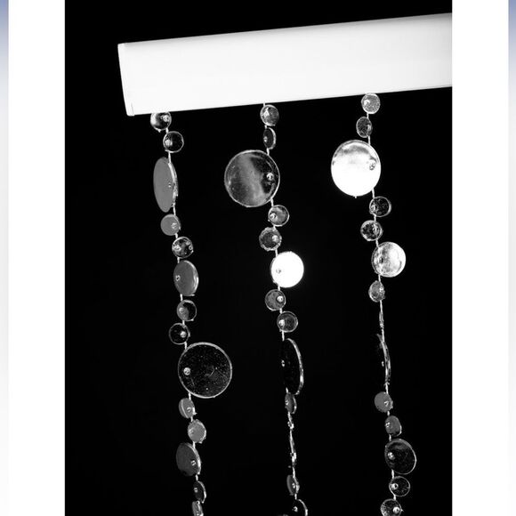 WEDDING DECORATIONS Bubbles Beaded Curtain - Silver 3 ft x 6 ft - Picture 15 of 15